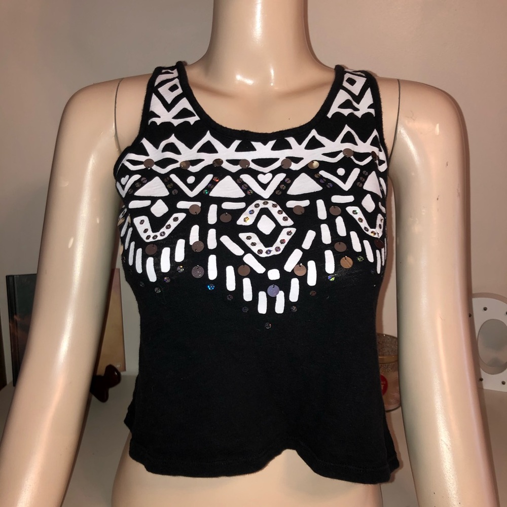Black Sparkle Tank Top